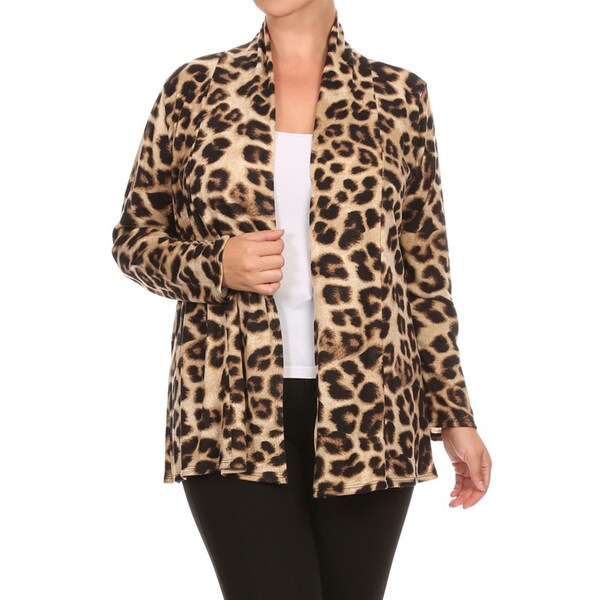 cheetah cardigan plus size