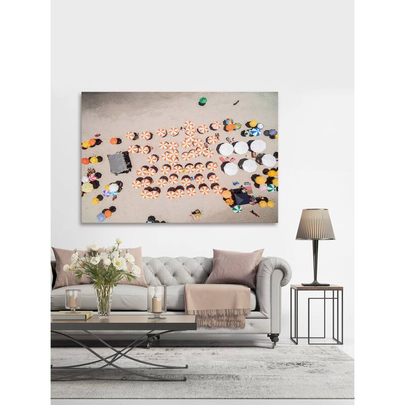 Marmont Hill - 'Multicolored Umbrellas' Painting Print on Wrapped Canvas - Multi-Color
