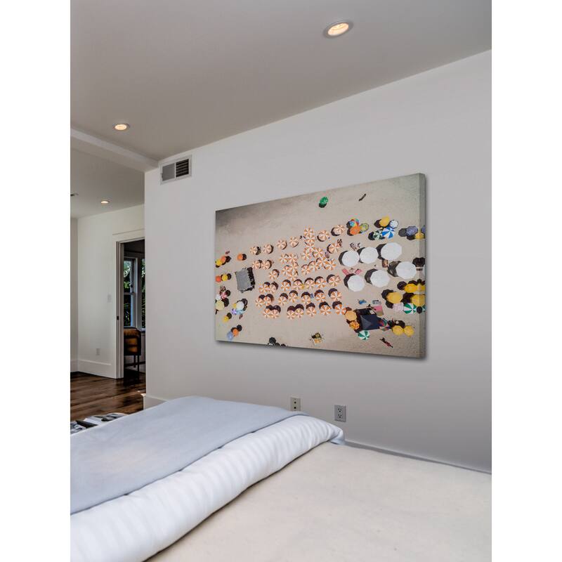 Marmont Hill - 'Multicolored Umbrellas' Painting Print on Wrapped Canvas - Multi-Color