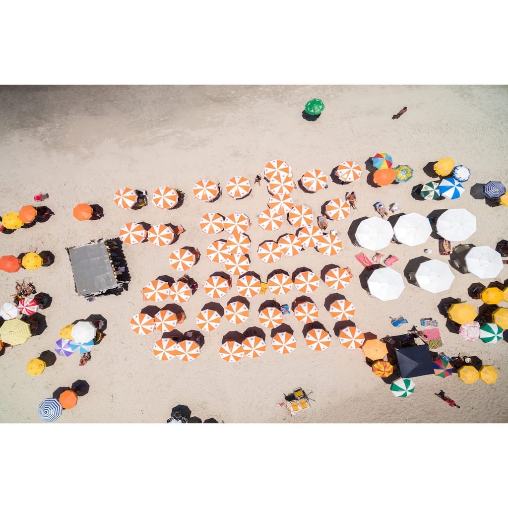 Marmont Hill - 'Multicolored Umbrellas' Painting Print on Wrapped Canvas - Multi-Color