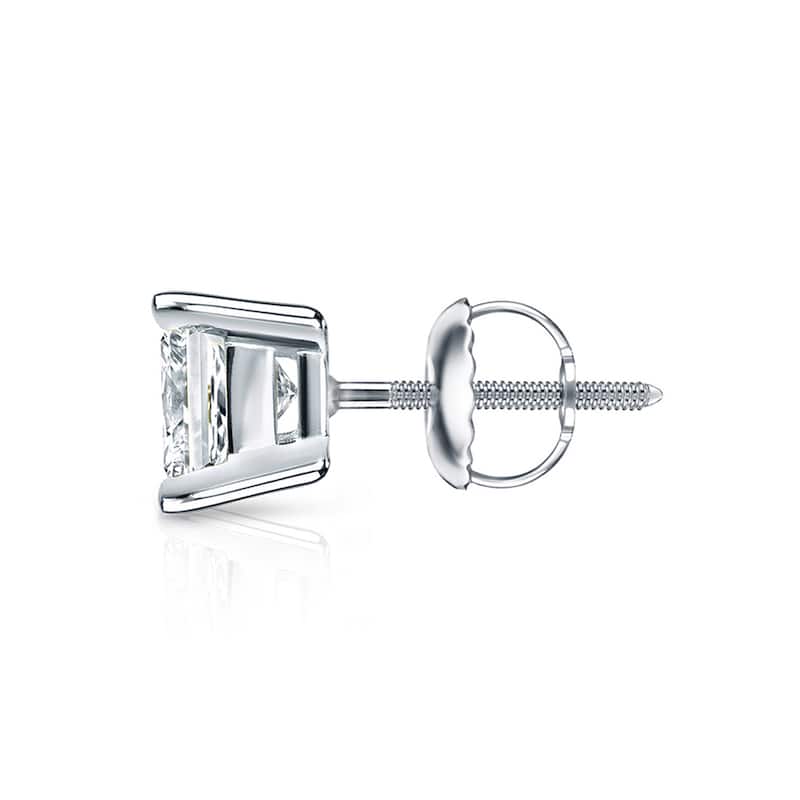 Auriya 3/4ctw Princess-cut Diamond Stud Earrings 14k Gold