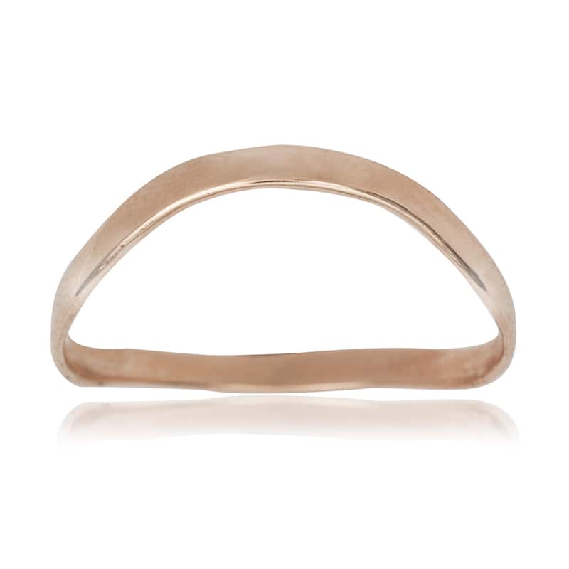 14k Gold Modern Wave Thumb Ring