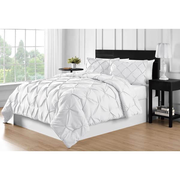 Shop Comfy Bedding Durable Stitching 3 Piece Pinch Pleated