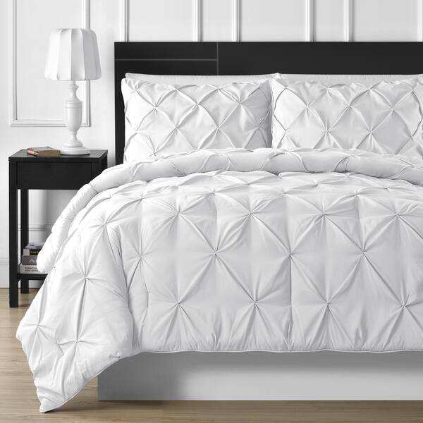 Shop Comfy Bedding Durable Stitching 3 Piece Pinch Pleated