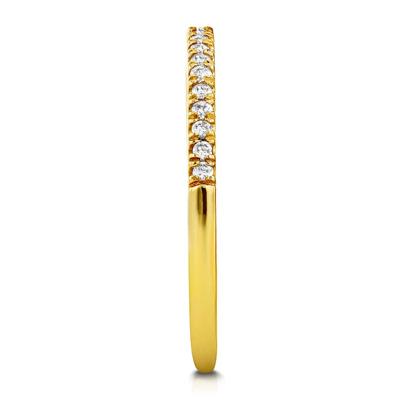Annello by Kobelli 14k Yellow Gold 1/6ct TDW Diamond Wedding Band