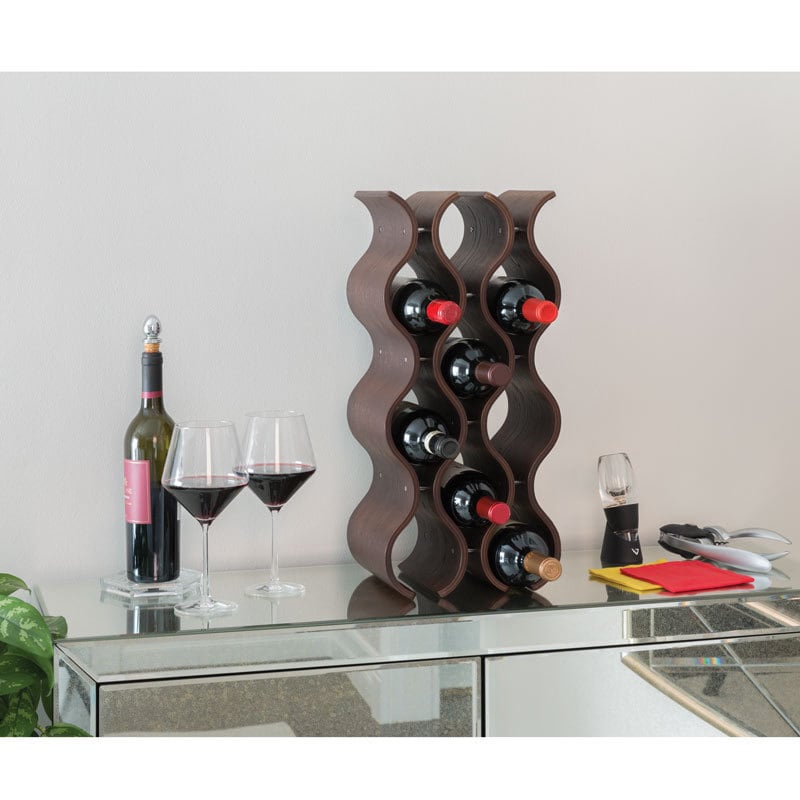 Seville wavy wine discount rack