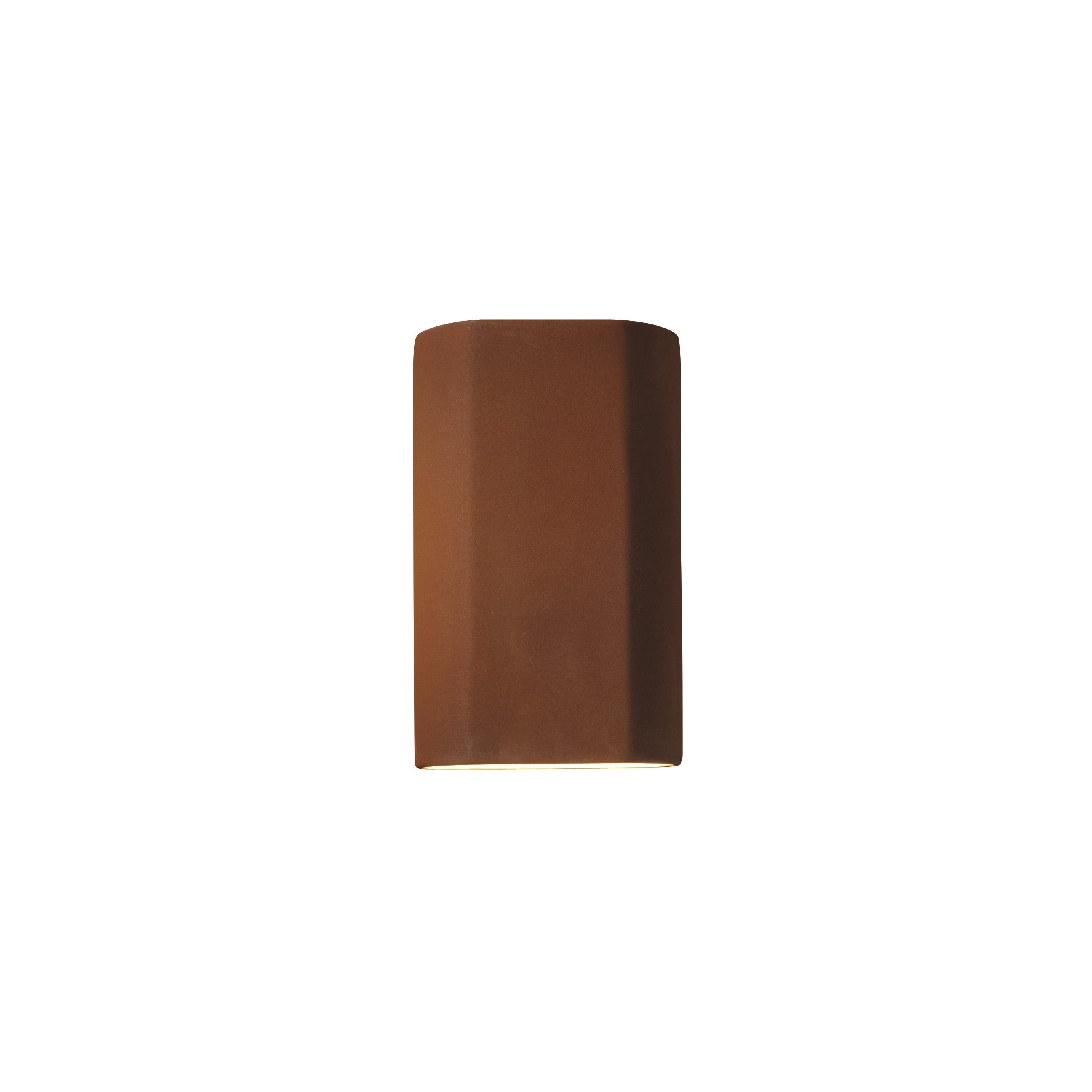 Justice Design Group Ambiance Collection 1-Light Wall Sconce Real Rust Finish