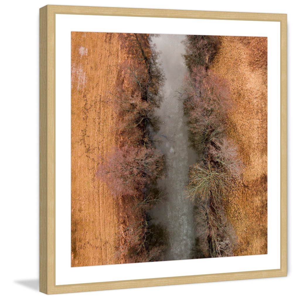 Marmont Hill - 'Marshy Path' by Karolis Janulis Framed Painting Print - Multi-Color