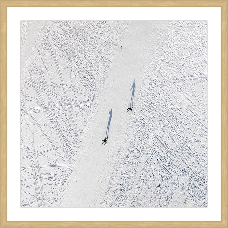 Marmont Hill - 'Two Travelers' by Karolis Janulis Framed Painting Print - Multi-Color