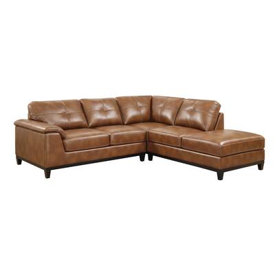 Marquis Chestnut 2pc Sectional Sofa
