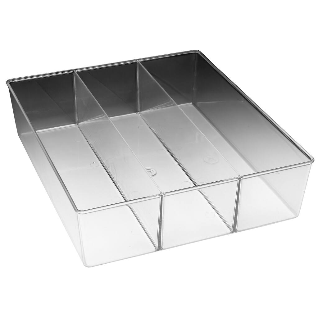 Whitmor 6789-3067 3 Section Small Clear Drawer Organizer