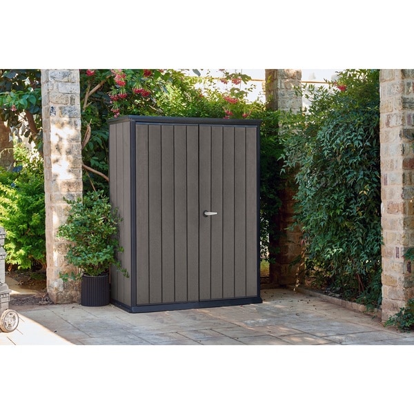 Keter High Store Dark Grey Resin Wood Look and Feel Outdoor Garden 