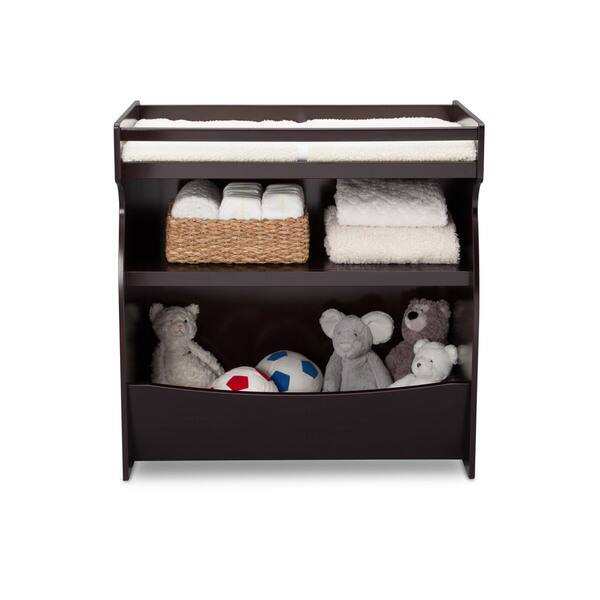 Shop Delta Children Brown Mdf 2 In 1 Changing Table And Storage