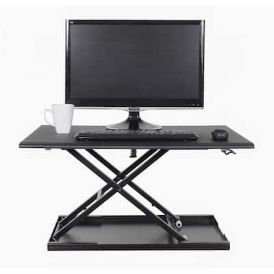 Pneumatic Standing Desk Converter - Black