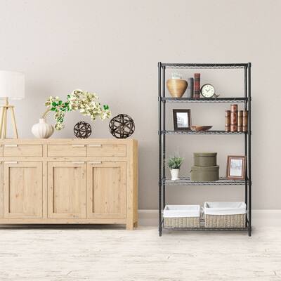 Buy Black Shelf Organizer Kitchen Pantry Storage Online At