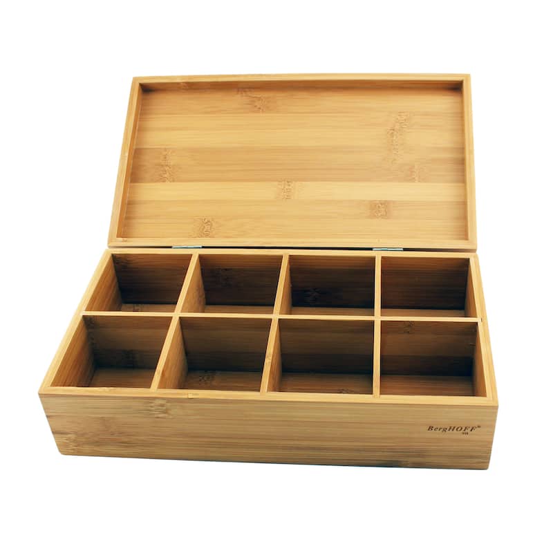 Brown Bamboo Wood Tea Box Bed Bath & Beyond 12807228