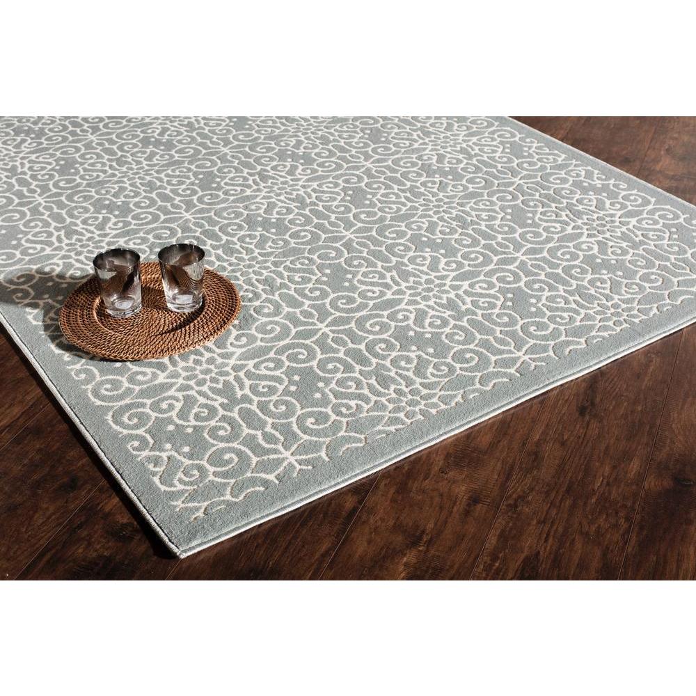 Riley Collection Tan Grey Light Blue Cream Area Rug 5 X 8 Overstock 12807599
