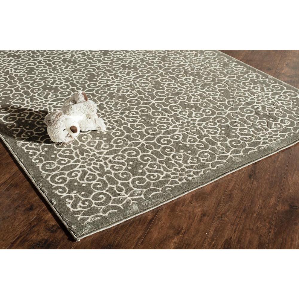 Riley Collection Tan Grey Light Blue Cream Area Rug 5 X 8 Overstock 12807599