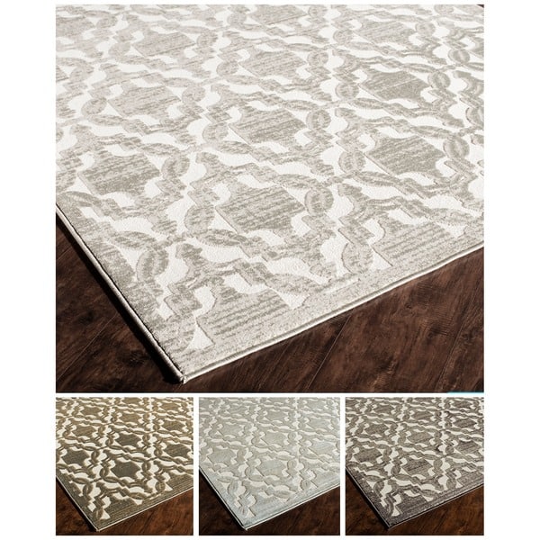 Riley Collection Sebastian Ivory Blue Tan Grey Area Rug Overstock 12807609