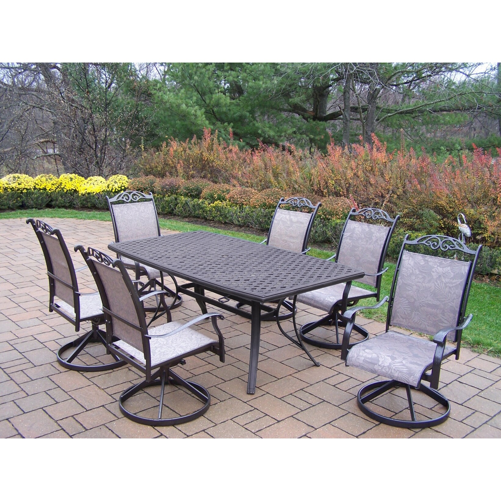 7pc metal folding patio dining set
