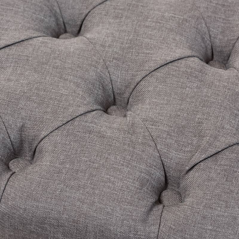 Copper Grove Crowe Modern Grey Upholstered Tufted Storage Ottoman