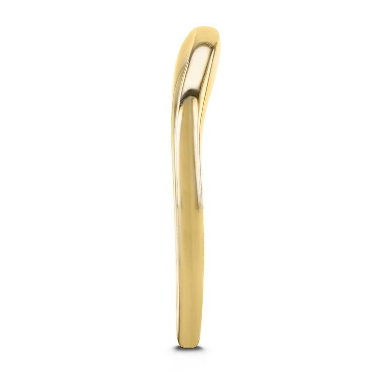 Annello by Kobelli 14k Yellow Gold Curved Shadow Wedding Band