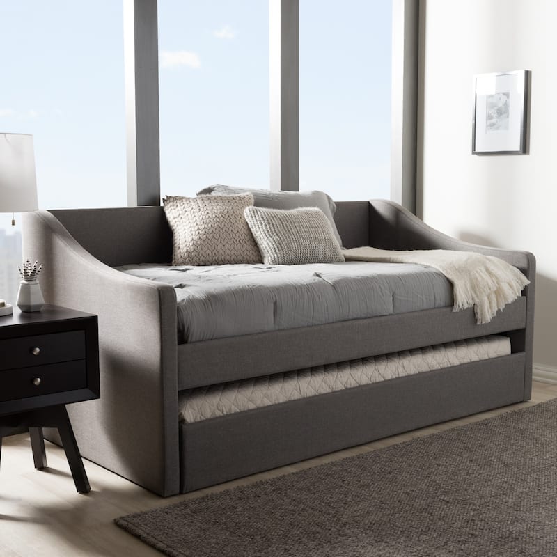 Baxton Studio Kallikrates Modern Daybed with Trundle Bed - Grey