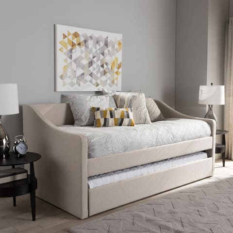 Baxton Studio Kallikrates Modern Daybed with Trundle Bed