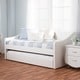 preview thumbnail 4 of 19, Baxton Studio Kallikrates Modern Daybed with Trundle Bed White