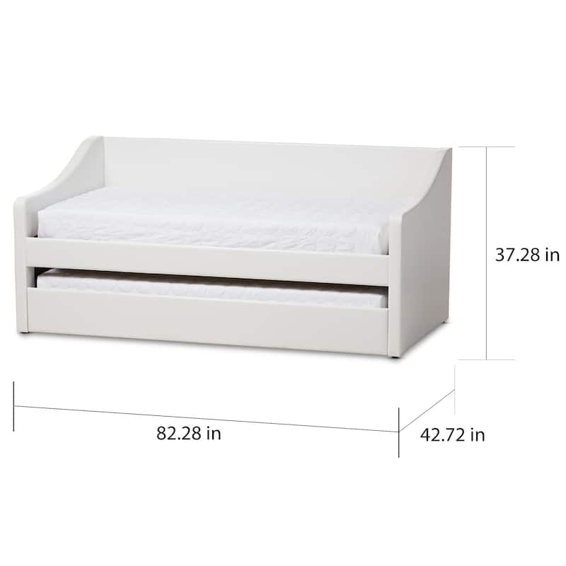 Baxton Studio Kallikrates Modern Daybed with Trundle Bed