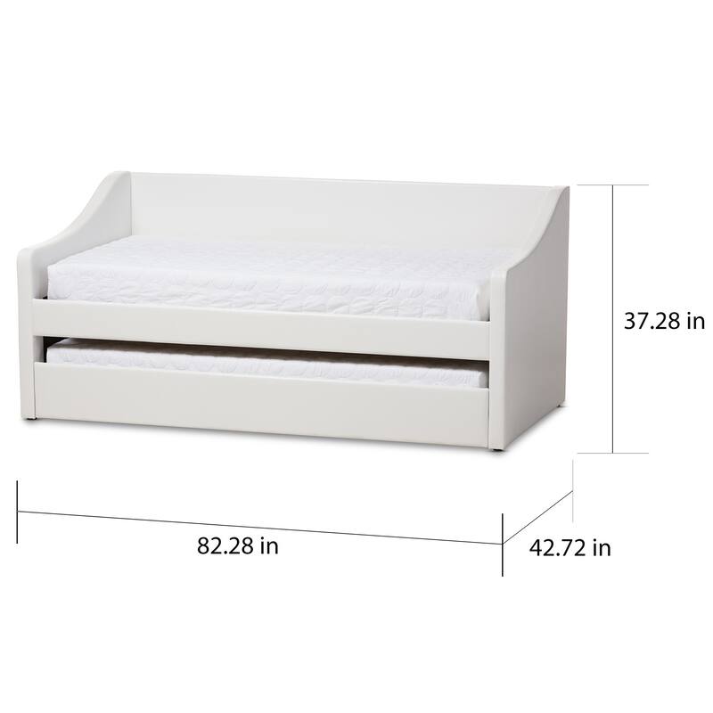 Baxton Studio Kallikrates Modern Daybed with Trundle Bed