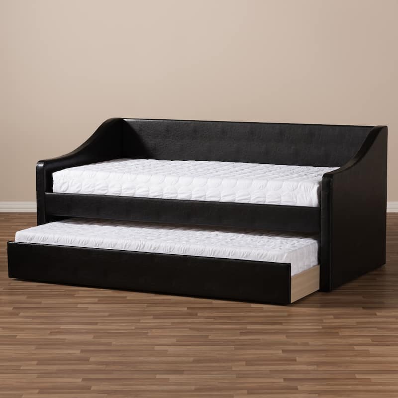 Baxton Studio Kallikrates Modern Daybed with Trundle Bed