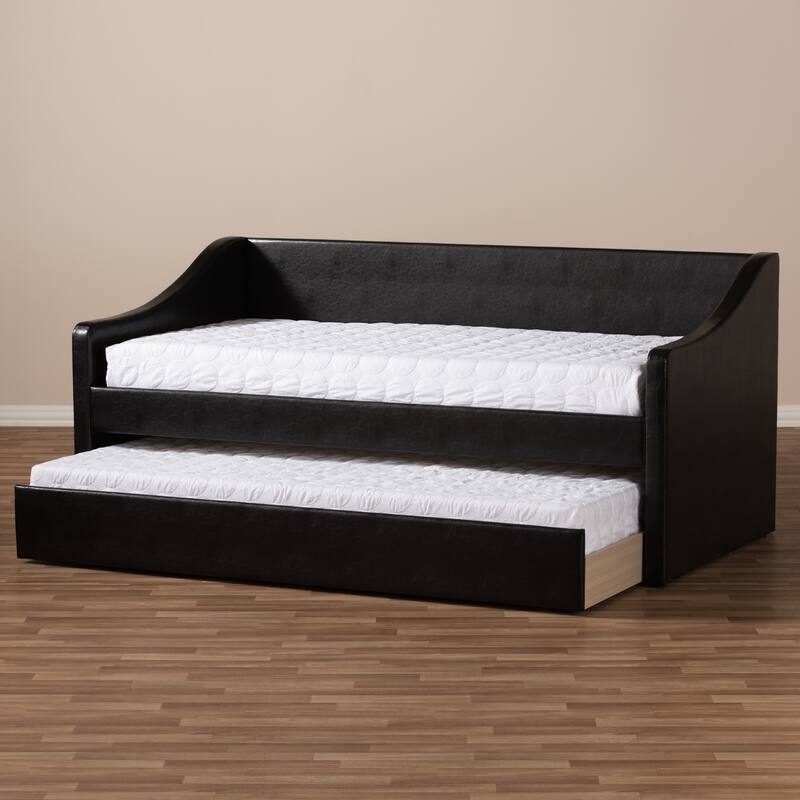 Baxton Studio Kallikrates Modern Daybed with Trundle Bed