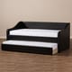 preview thumbnail 7 of 19, Baxton Studio Kallikrates Modern Daybed with Trundle Bed