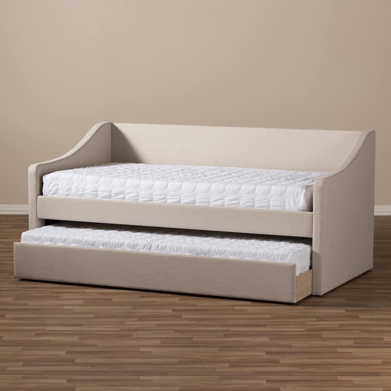 Baxton Studio Kallikrates Modern Daybed with Trundle Bed