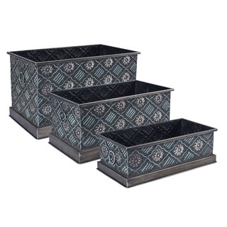 Chelsea Metal Storage Boxes (Set of 3) - Bed Bath & Beyond - 12808355
