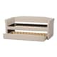 preview thumbnail 8 of 20, Baxton Studio Camino Upholstered Daybed with Guest Trundle -Twin