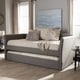 preview thumbnail 20 of 20, Baxton Studio Camino Upholstered Daybed with Guest Trundle -Twin Grey