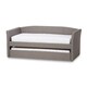 preview thumbnail 11 of 20, Baxton Studio Camino Upholstered Daybed with Guest Trundle -Twin