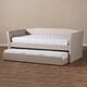 preview thumbnail 10 of 20, Baxton Studio Camino Upholstered Daybed with Guest Trundle -Twin