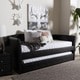 preview thumbnail 21 of 20, Baxton Studio Camino Upholstered Daybed with Guest Trundle -Twin Black