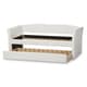 preview thumbnail 3 of 20, Baxton Studio Camino Upholstered Daybed with Guest Trundle -Twin