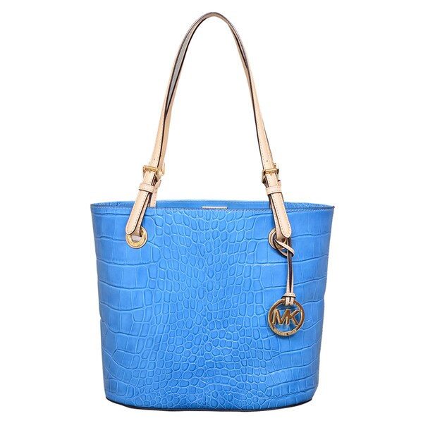 mk tote bag blue