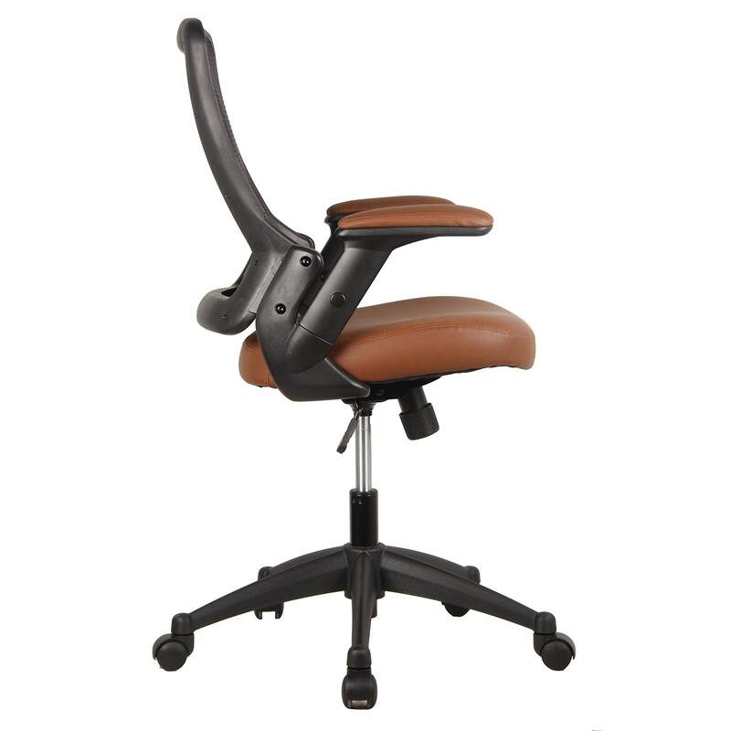 Modern Designs Brown/Black Mesh Mid-back Height Adjustable Armrest Task Office Chair