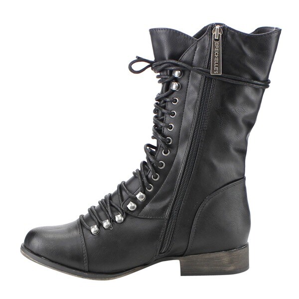 black military style boots womens