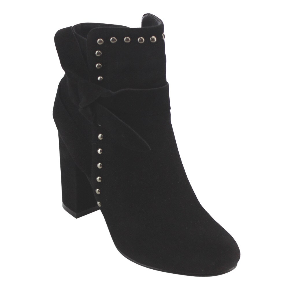 yoki notch womens heeled booties