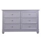 preview thumbnail 2 of 1, Evolur Hampton Grey Wood Double Dresser