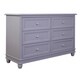 preview thumbnail 3 of 1, Evolur Hampton Grey Wood Double Dresser