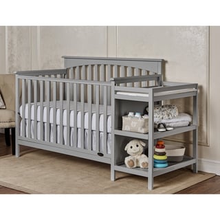 Dream On Me Chloe Grey 5-in-1 Convertible Crib with Changer