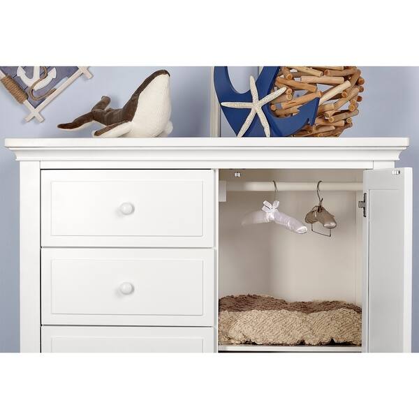 evolur parker double dresser winter white Evolur Parker Winter White Chifferobe - Bed Bath & Beyond